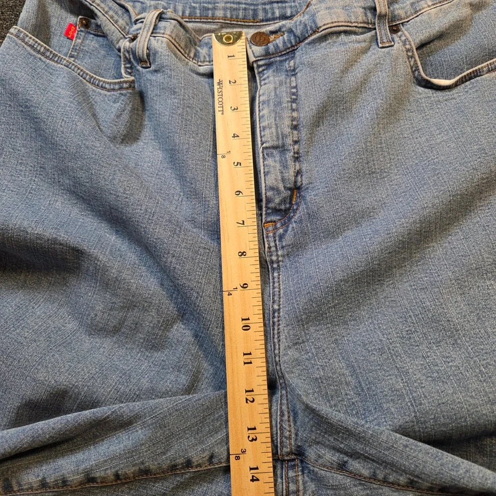 NYDJ Wide Leg Jeans Womens 24W Light Wash High Rise Stretch Denim Casual Classic